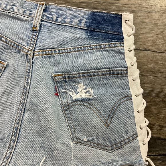 Furst Of A Kind Lace Up High Waisted Shorts Sz 25 NWOT - Picture 5 of 6